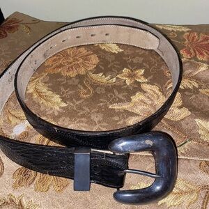 Men's Black Leather Belt